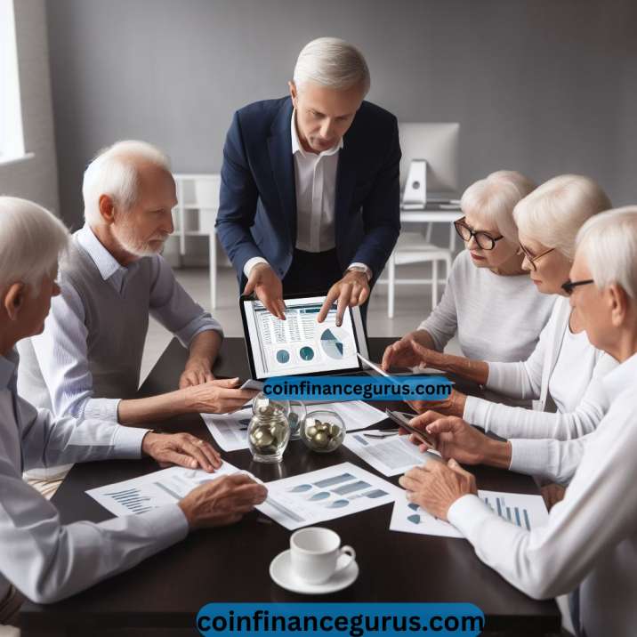 senior citizen discussing business